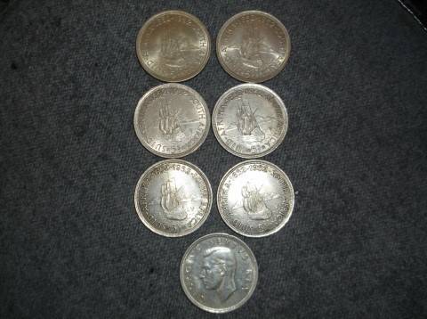 5 SHILLING SOUTH AFRICA 1952 ( SILVER ) BIDDING PER COIN